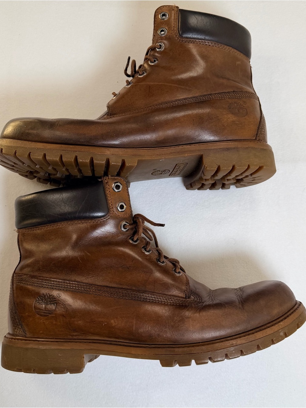 Timberland Premium 6" Waterproof Boots Mens 13 W Brown Leather A1M7D Heritage